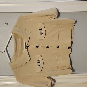 Faux cropped cardigan